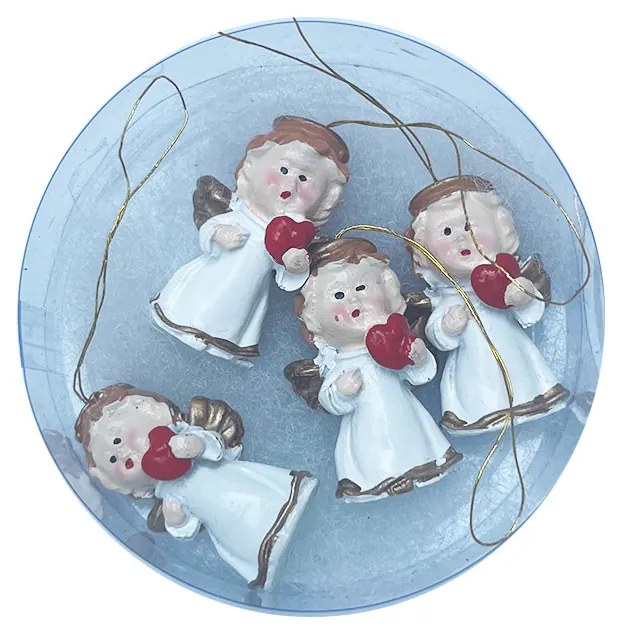 Angyalkák szívvel 4 db-os