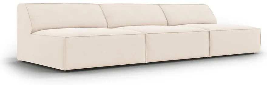 Krémszínű bársony kanapé 240 cm Jodie – Micadoni Home