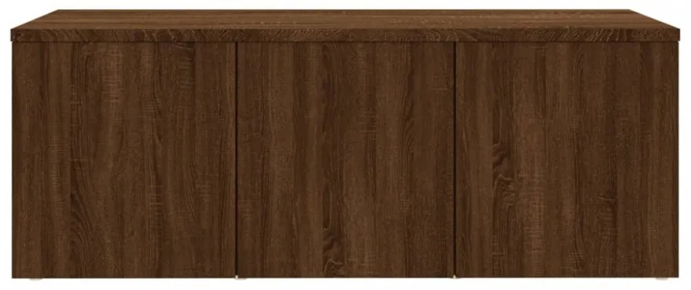 barna tölgyszínű szerelt fa TV-szekrény 80x34x30 cm