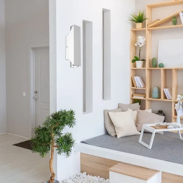 Fali lámpa WALL 2xGU10/8W/230V fehér/fényes króm