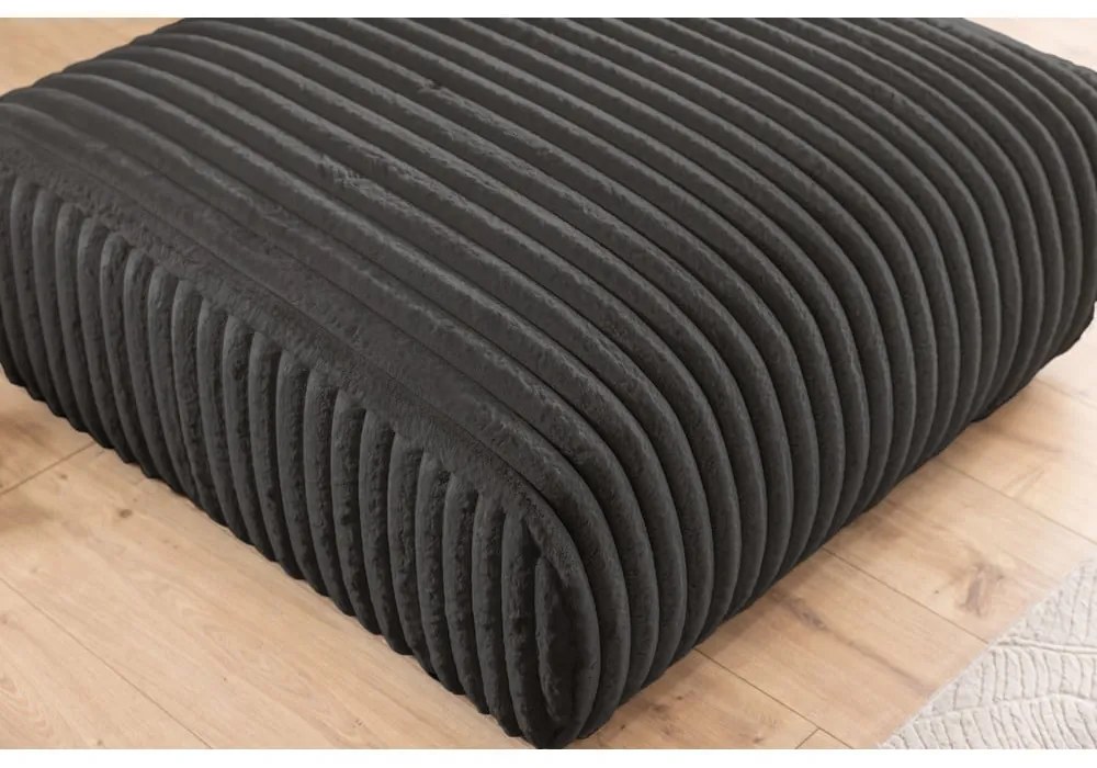 Sötétszürke kordbársony lábtartó Justin – Ropez