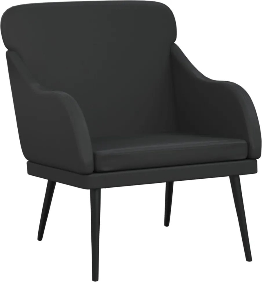vidaXL fekete műbőr fotel 63 x 76 x 80 cm