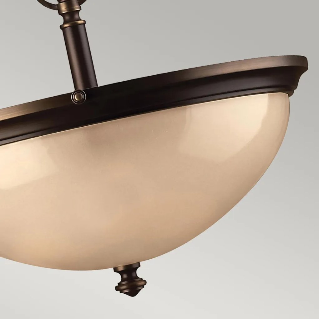 ELSTEAD HK-MAYFLOWER-P-C MAYFLOWER Klasszikus Függesztett Lámpa Borostyán, Antik Bronz E27 IP20