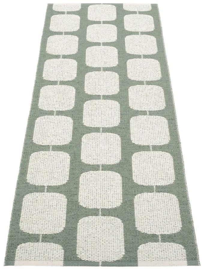 Zöld-krémszínű kültéri-beltéri futószőnyeg 70x200 cm Sten Army – Pappelina