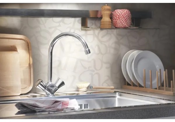 GROHE 31831001 - COSTA L mosogató csaptelep, fényes króm