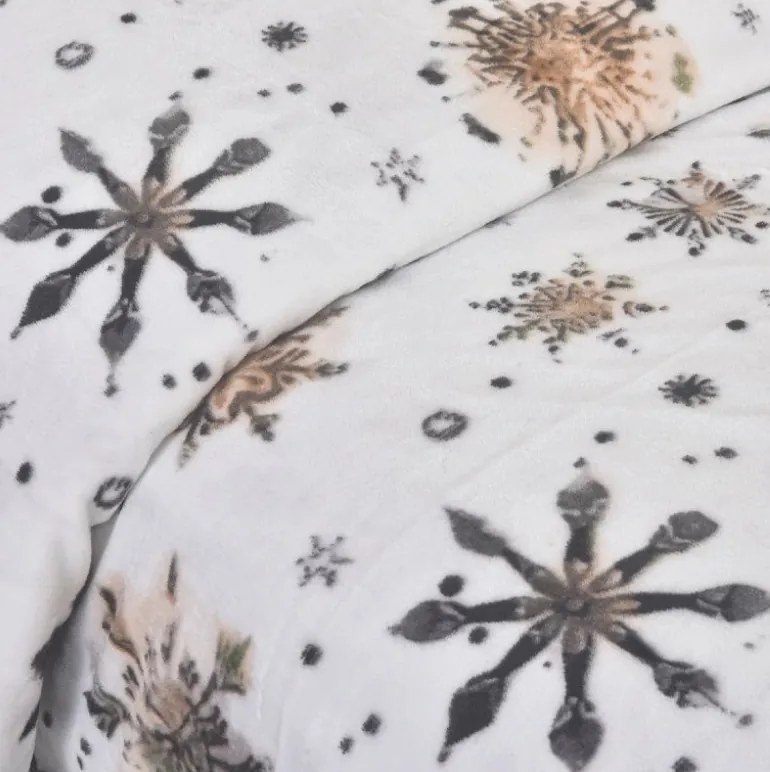 Brown flake mikroplüss ágyneműhuzat 200x140cm+90x70cm TiaHome