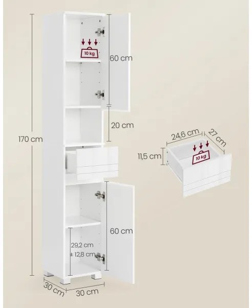 KATY fehér szekrény