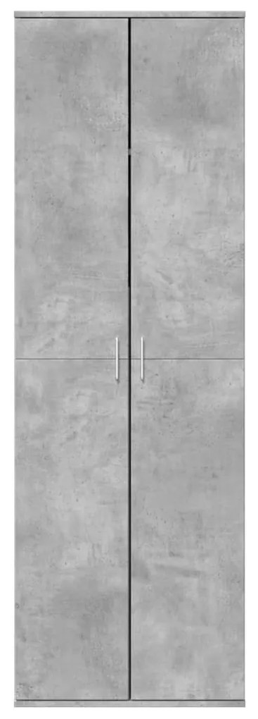 Betonszürke szerelt fa magasszekrény 60 x 35 x 180 cm