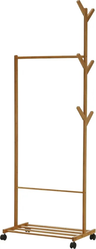 Kerekes akasztó, bambus, 60 cm széles, VIKIR TYP 1