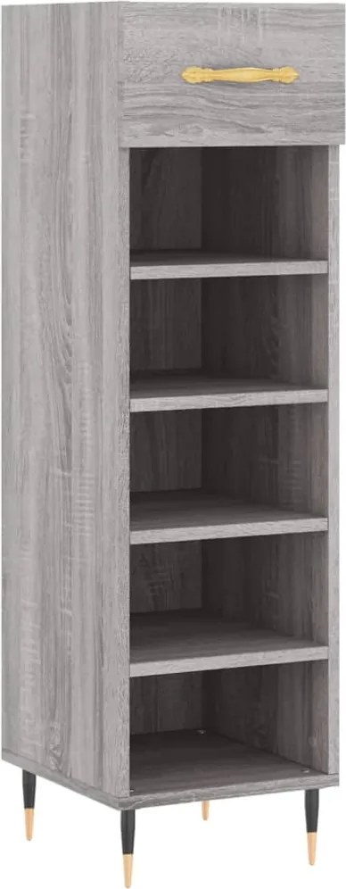 vidaXL szürke sonoma színű szerelt fa cipősszekrény 30 x 35 x 105 cm