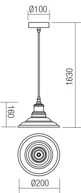 Redo 01-1293 - Csillár zsinóron SPINNER 1xE27/42W/230V