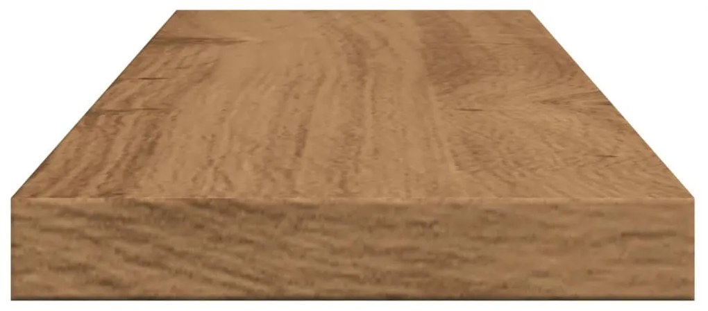 4 db kézműves tölgy színű szerelt fa könyvespolc 60x10x1,5 cm