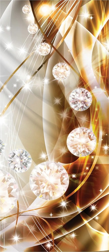 Flizelin fotótapéta Gyémánt csillogás arany elegancia 91x211 +ragasztó