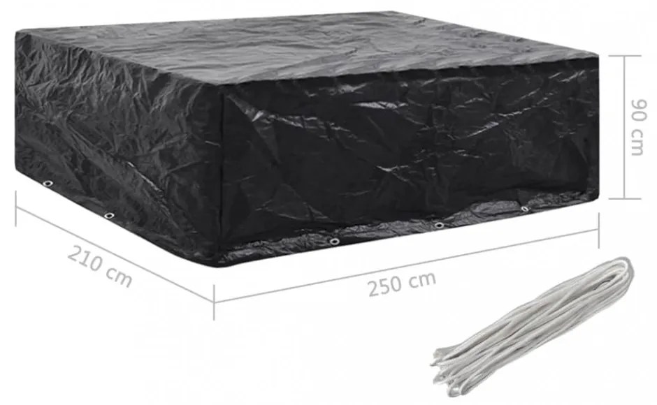 2 db kerti bútor huzat 8 fűzőlyukkal 250 x 210 x 90 cm