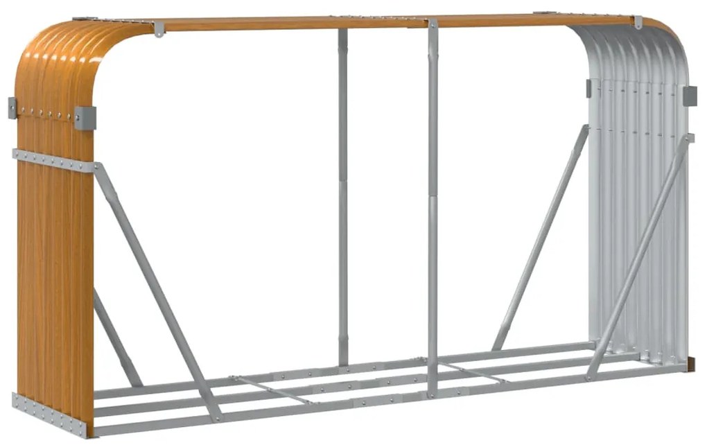 fautánzatú horganyzott acél rönktartó 180 x 45 x 100 cm