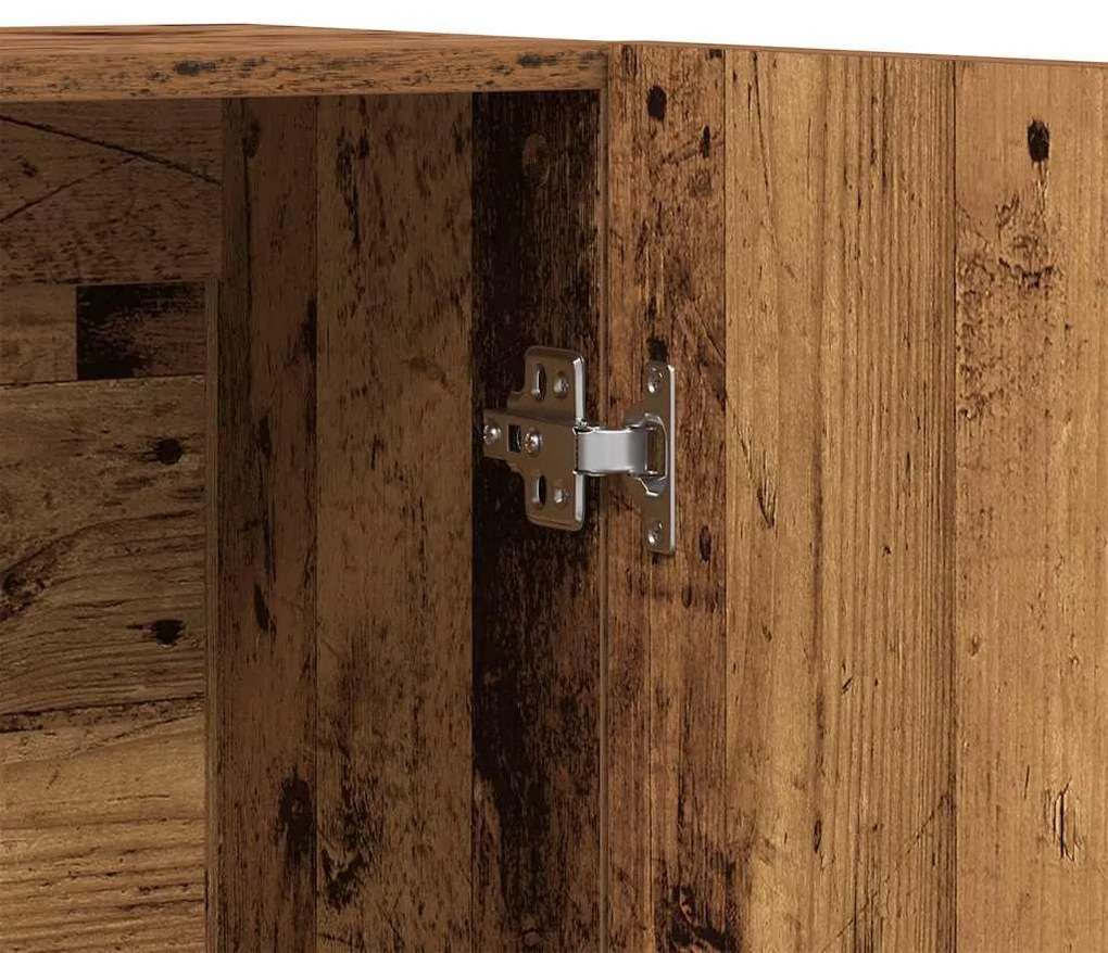 Highboard régi fa 70x31x115 cm gépesített fa