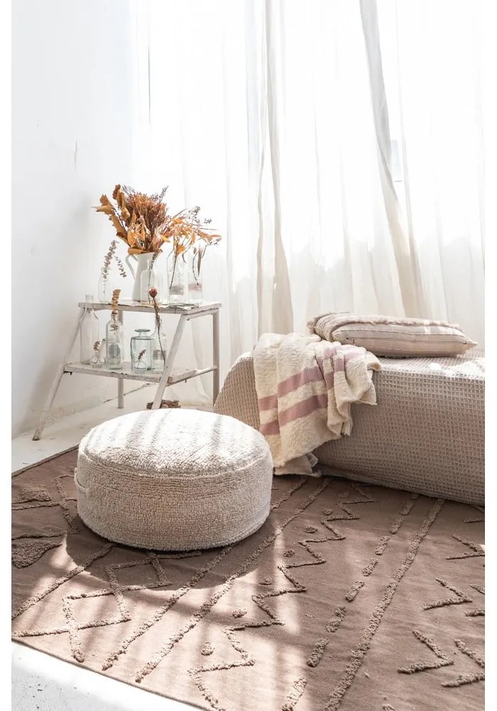 Krémszínű puff Chill Natural – Lorena Canals