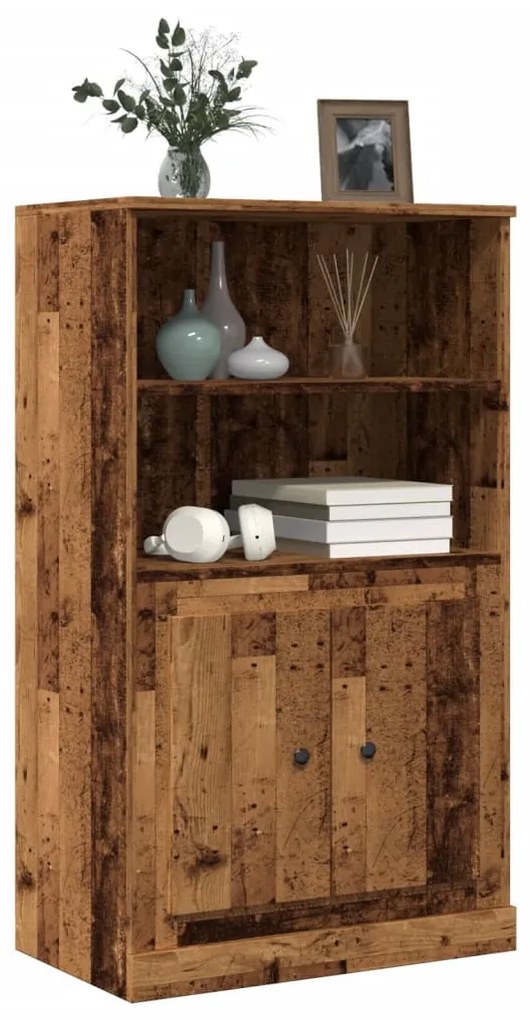antik fa színű szerelt fa magasszekrény 60x35,5x103,5 cm