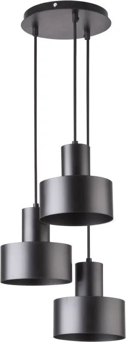 SIGMA LIGHTING 30900 RIF Többágú Függesztett Lámpa Fekete E27 IP20