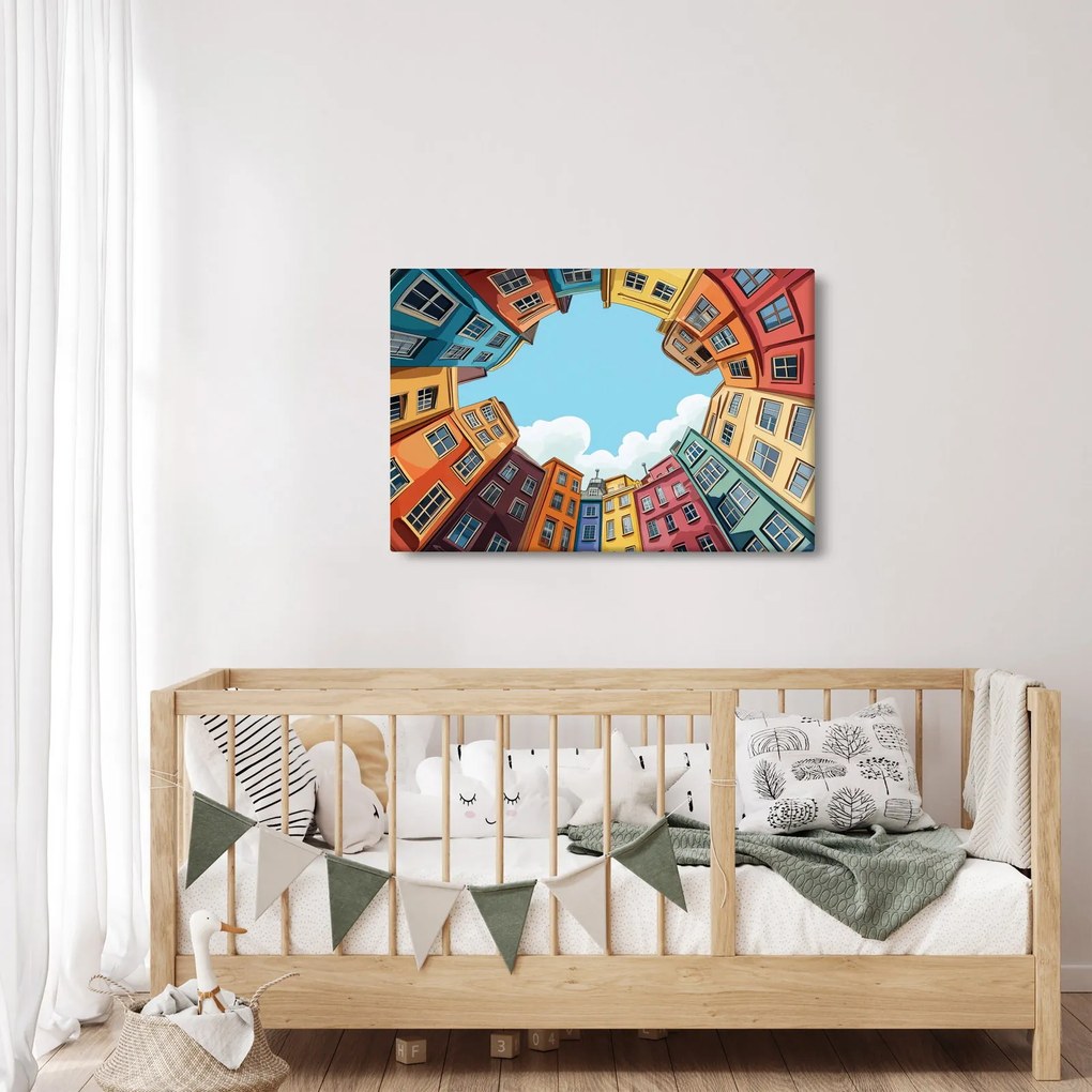 Kép - Házak között (90x60 cm)