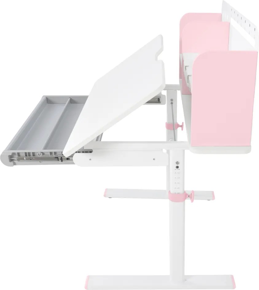 Növekvő íróasztal, rózsaszín/fehér, ADAN