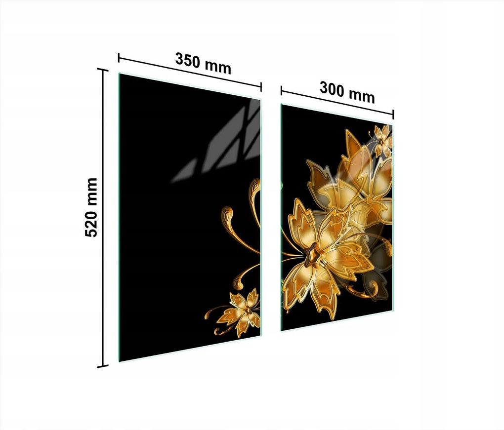 Üveg Konyhai Védőlap 65x52 Arany