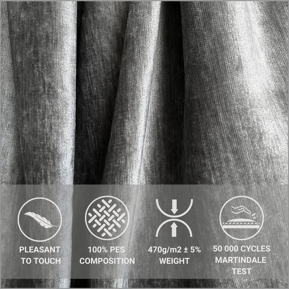 Szürke kárpitozott ágyneműtartós franciaágy ágyráccsal 140x200 cm Etero – Maison de Rêve