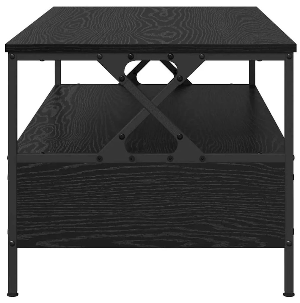 Dohányzóasztal with Drawer Musta tammi 100 x 51 x 45 cm Faanyag