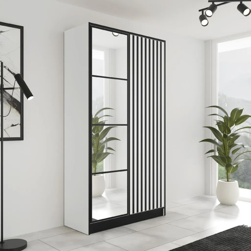 Eden2 2D Gardróbszekrény 104,8cm, Fehér