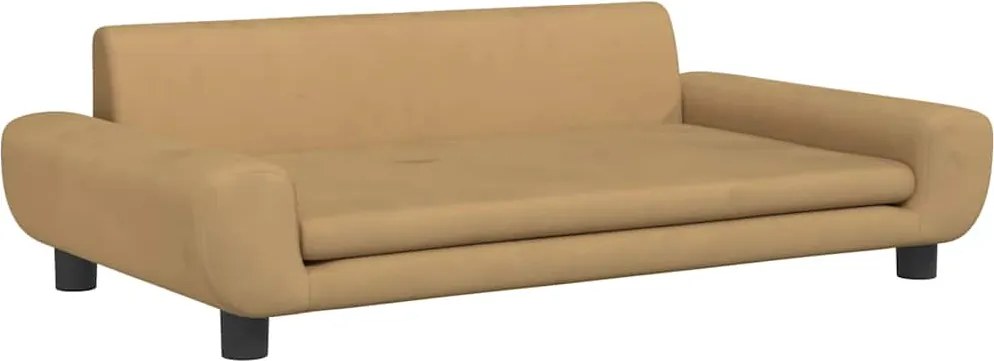 vidaXL barna bársony kutyaágy 100 x 54 x 33 cm