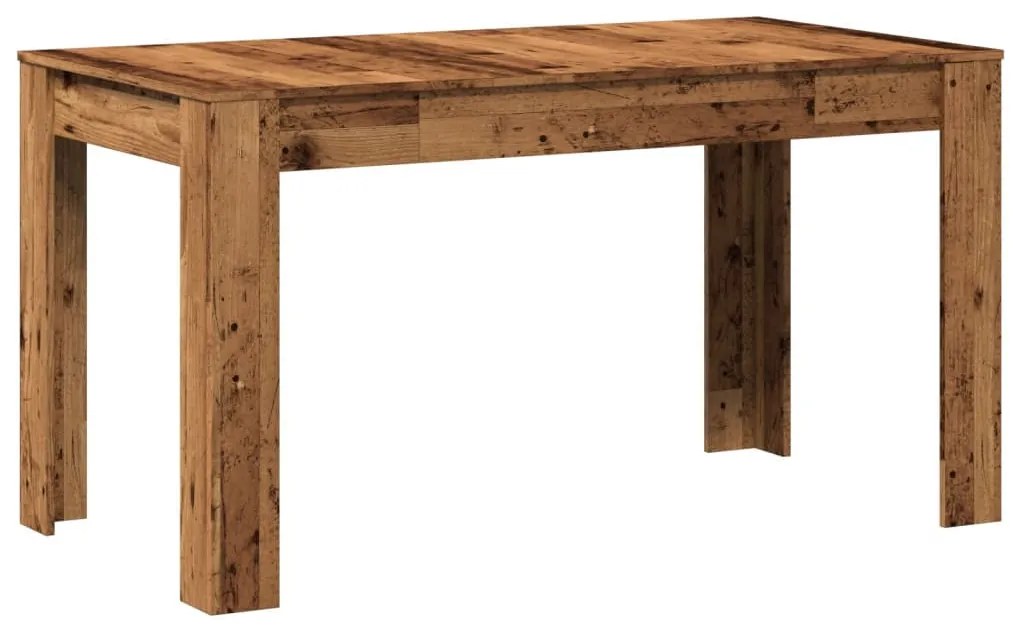 antik fa színű szerelt fa étkezőasztal 140 x 74,5 x 76 cm