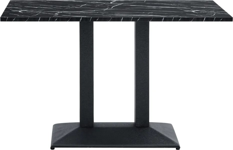 Bisztró asztal, fekete márvány/fekete, 120x60 cm, RINALDO TYP 2