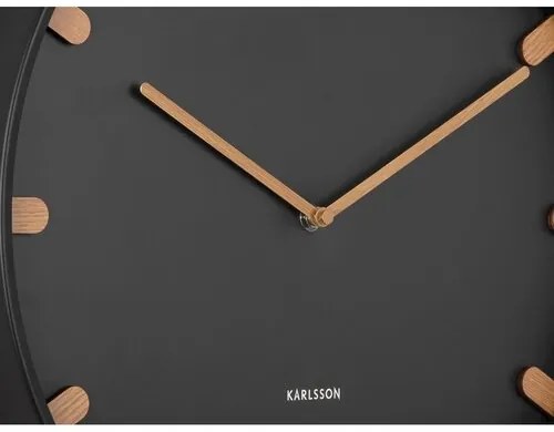 Karlsson 5942BK design falióra 40 cm, fekete