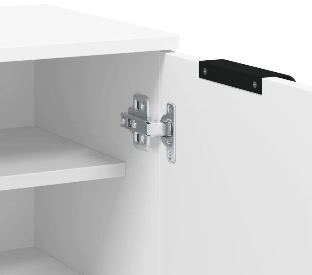 fehér szerelt fa cipősszekrény 59 x 35 x 100,5 cm