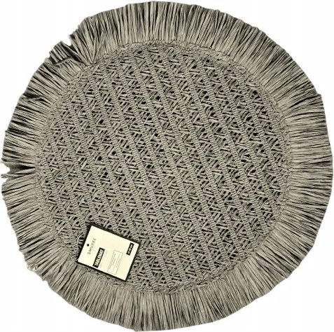 Smukee Asztali alátét fonott papírszőnyeg 38 cm Szürke 442