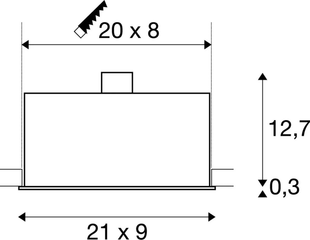 SLV KADUX 115530 Beépíthető spotlámpa 3x50W/GU10 IP20
