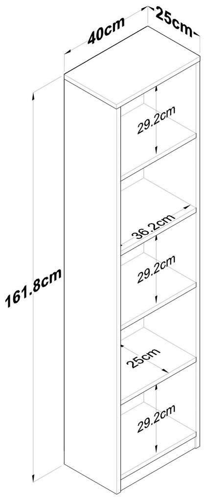 Regál Tedene 3 (fehér + dió) . 1092854