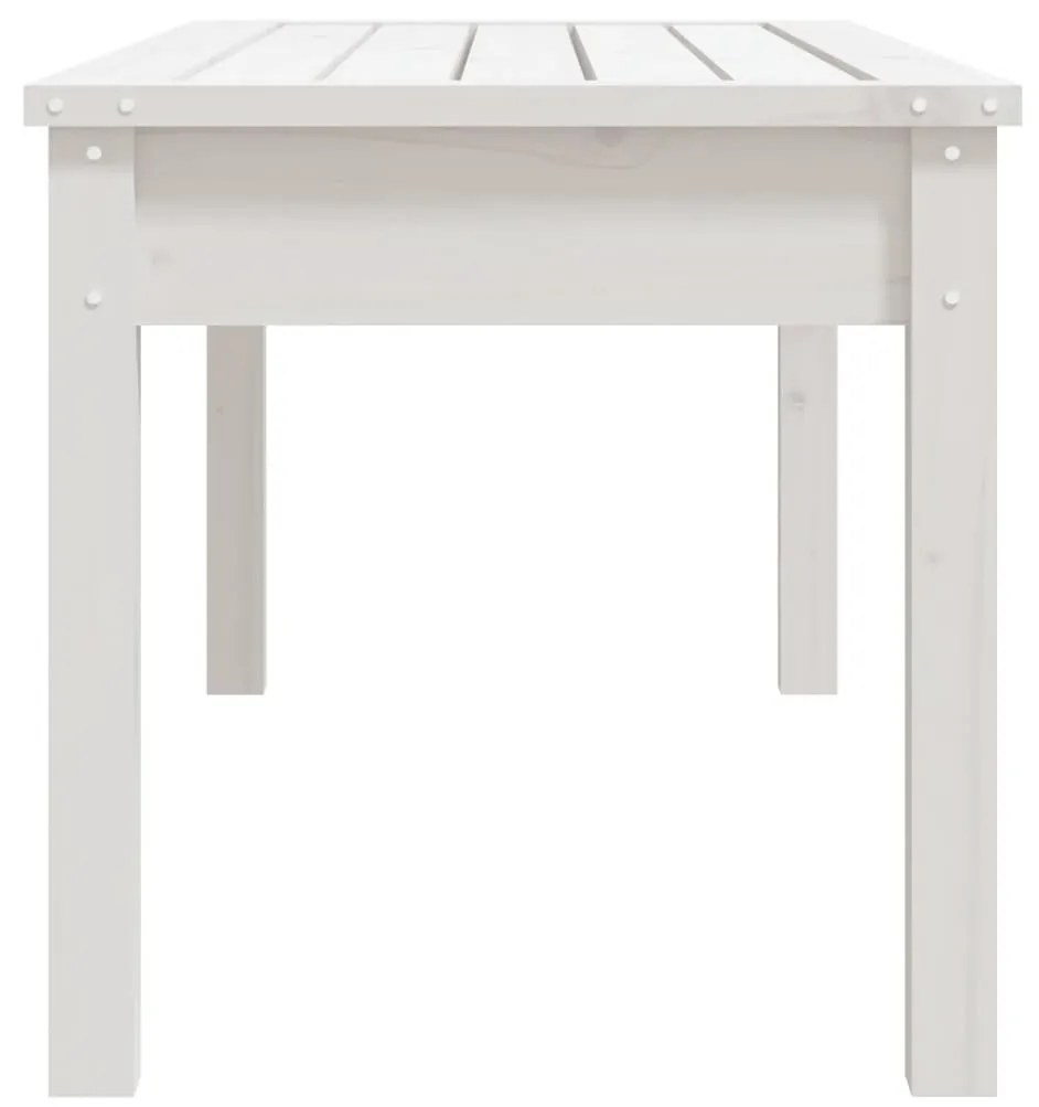 fehér tömör fenyőfa kerti pad 109x44x45 cm