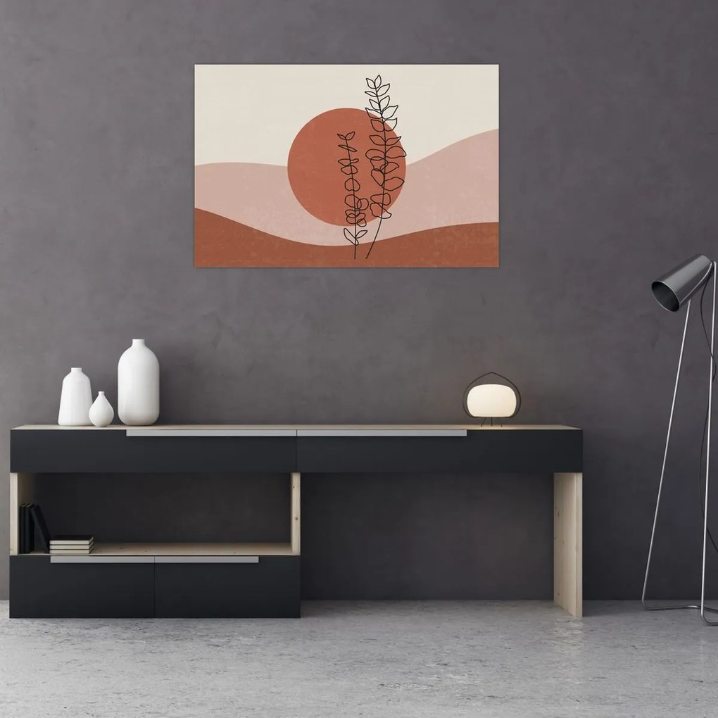 Kép - Boho levelek N⁰1 (90x60 cm)