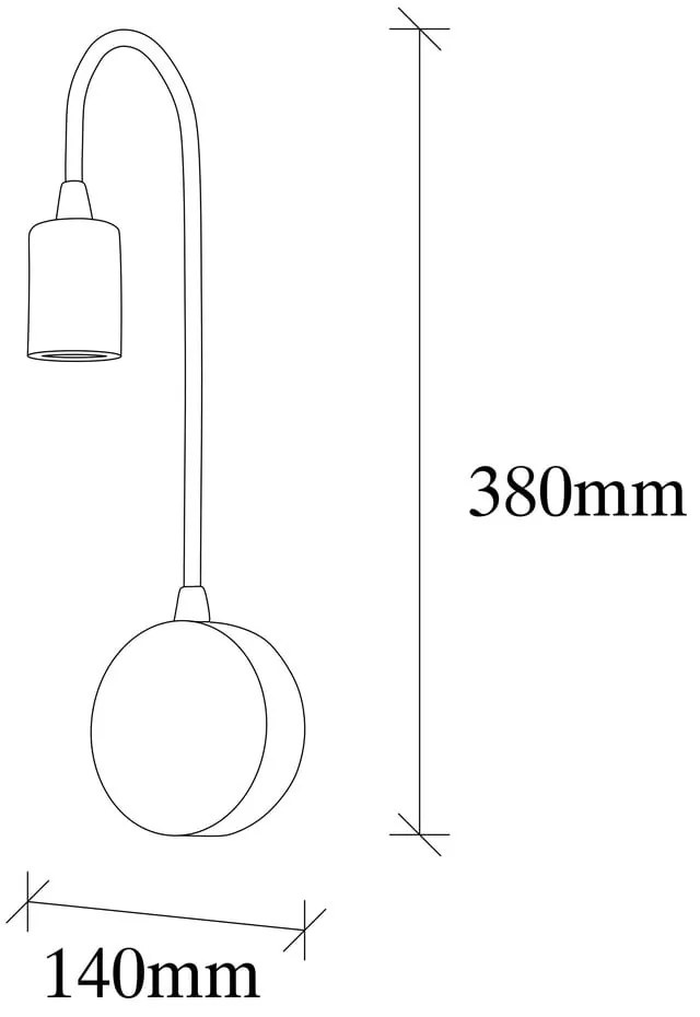 Fekete fali lámpa Baston – Opviq lights