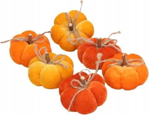 6 db-os narancssárga őszi tök szett 7cm