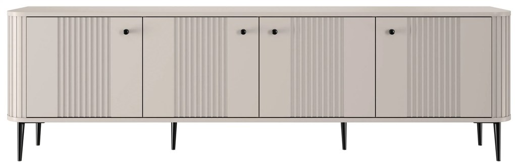 Vesper 4D TV szekrény 187 cm - kasmír / fekete lábak