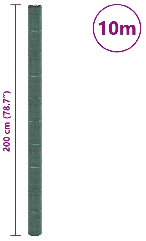 zöld PP talajtakaró membrán 2x10 m