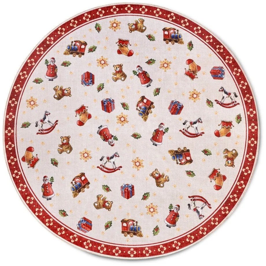 Piros kerek szőnyeg karácsonyi mintával ø 150 cm Red Christmas – Villeroy&amp;Boch