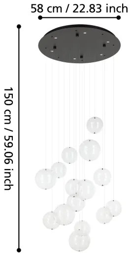 Eglo 390333 - LED Dimmelhető csillár zsinóron ESPARDELLO 6xLED/4,2W/230V 3000K