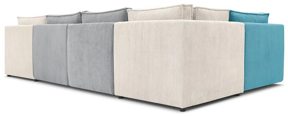 Kordbársony sarokkanapé ("U" alakú-variálható) Nihad modular – Bobochic Paris