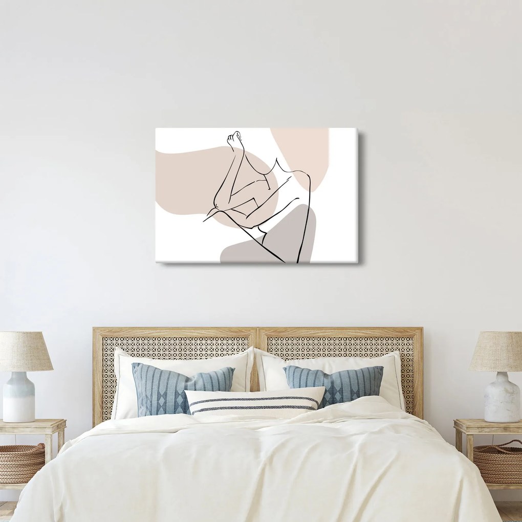 Kép - Női test vonal művészet N⁰1 (90x60 cm)