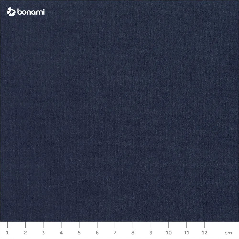 Stylish Stan sötétkék kinyitható U alakú bársony kanapé, bal oldali - Miuform