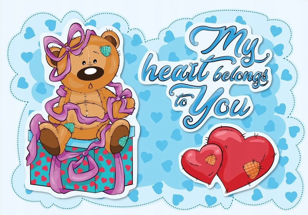 Fotótapéta Gyerekeknek Aranyos Mackók +ragasztó 416 x