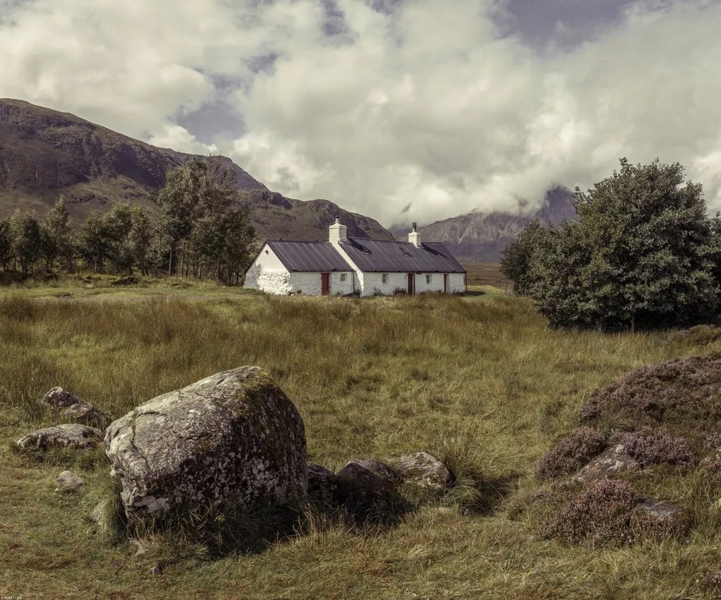Poszter 60x50cm Glen Coe kunyhó, Assaf Frank